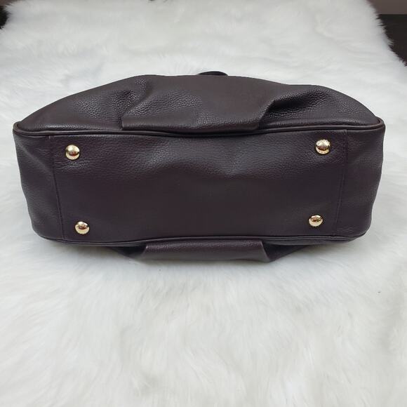 Michael Kors Fulton East West Chocolate Brown Pebbled Leather Tote - Picture 4 of 16